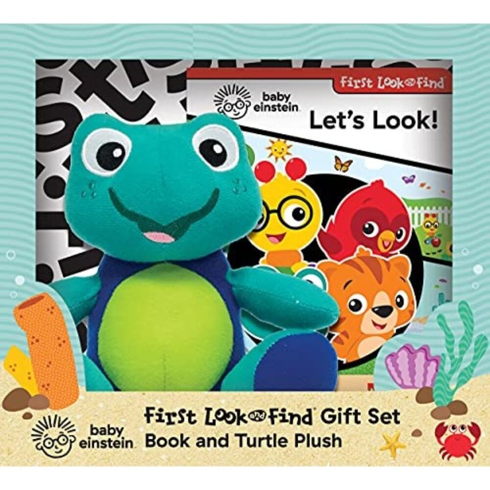 Baby Einstein First Look And Find Gift Set With Turtle Plush & Book